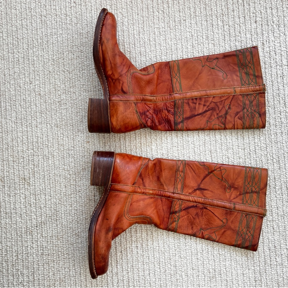 Frye Campus 14L Tall Brown Leather Boots